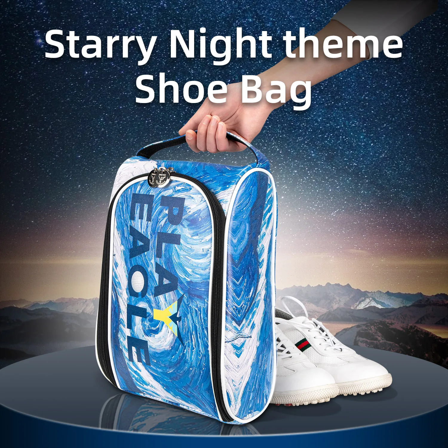 Travel Zipper Light Resistant Shoes Carrier Waterproof Dustproof  Golf Sport Portable Golf Shoe Bag