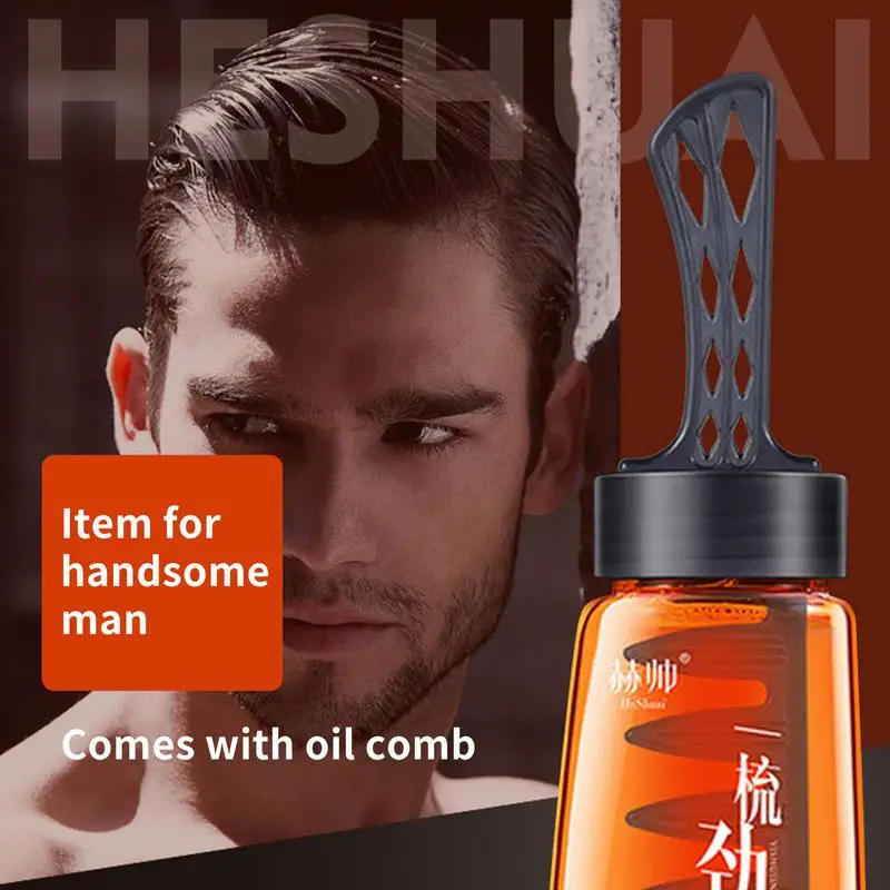 

2-in-1 Hair Wax Gel With Comb 280ml Moisturizing Hair Wax Oil Head Big Back Styling Comb Flexible Hold Fast Build Hair Styling