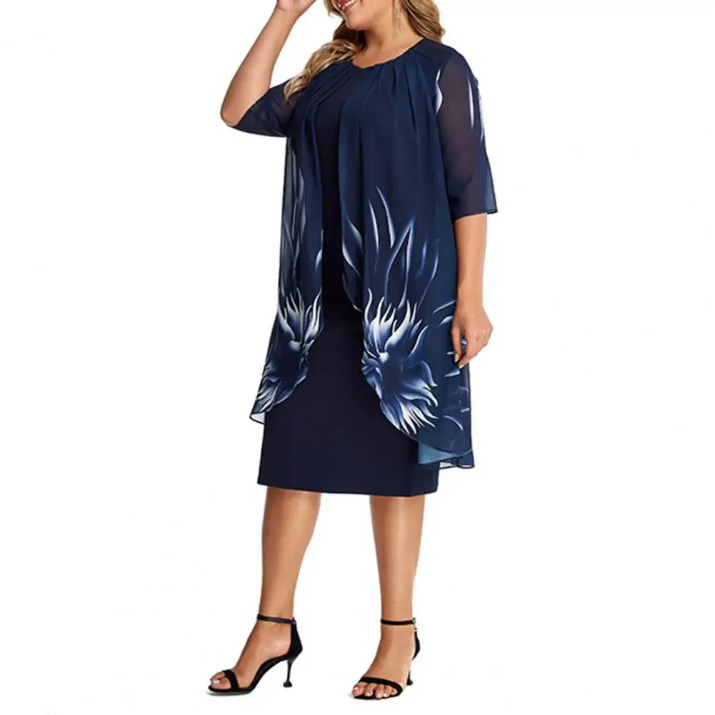 

Party Dress Hip Wrap Lady Dress Chiffon Coat Design Oversized Dress