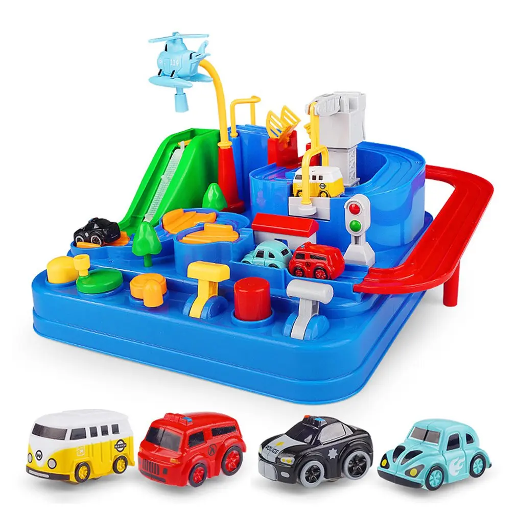 

Car Adventure Toy Set Race Car Track With 4 Cars Preschool Educational Toy Vehicle Puzzle Car Track Playsets For Toddlers Kids