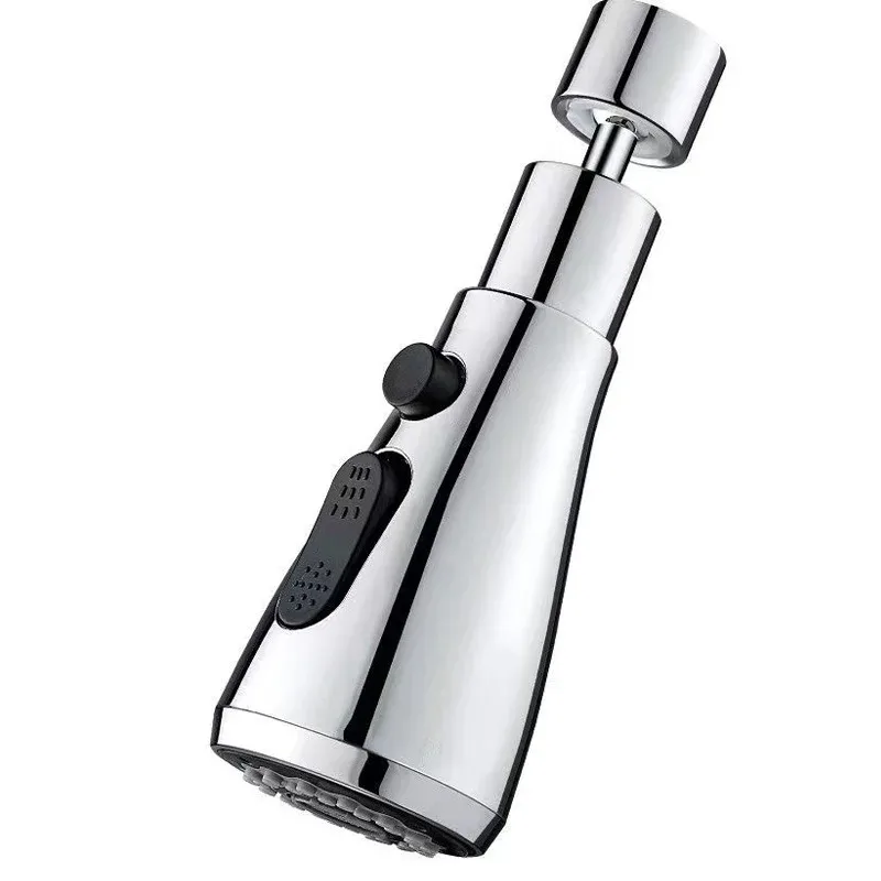 Смеситель кухонный Поворотный на 360 ° с удлинителем и защитой от брызг