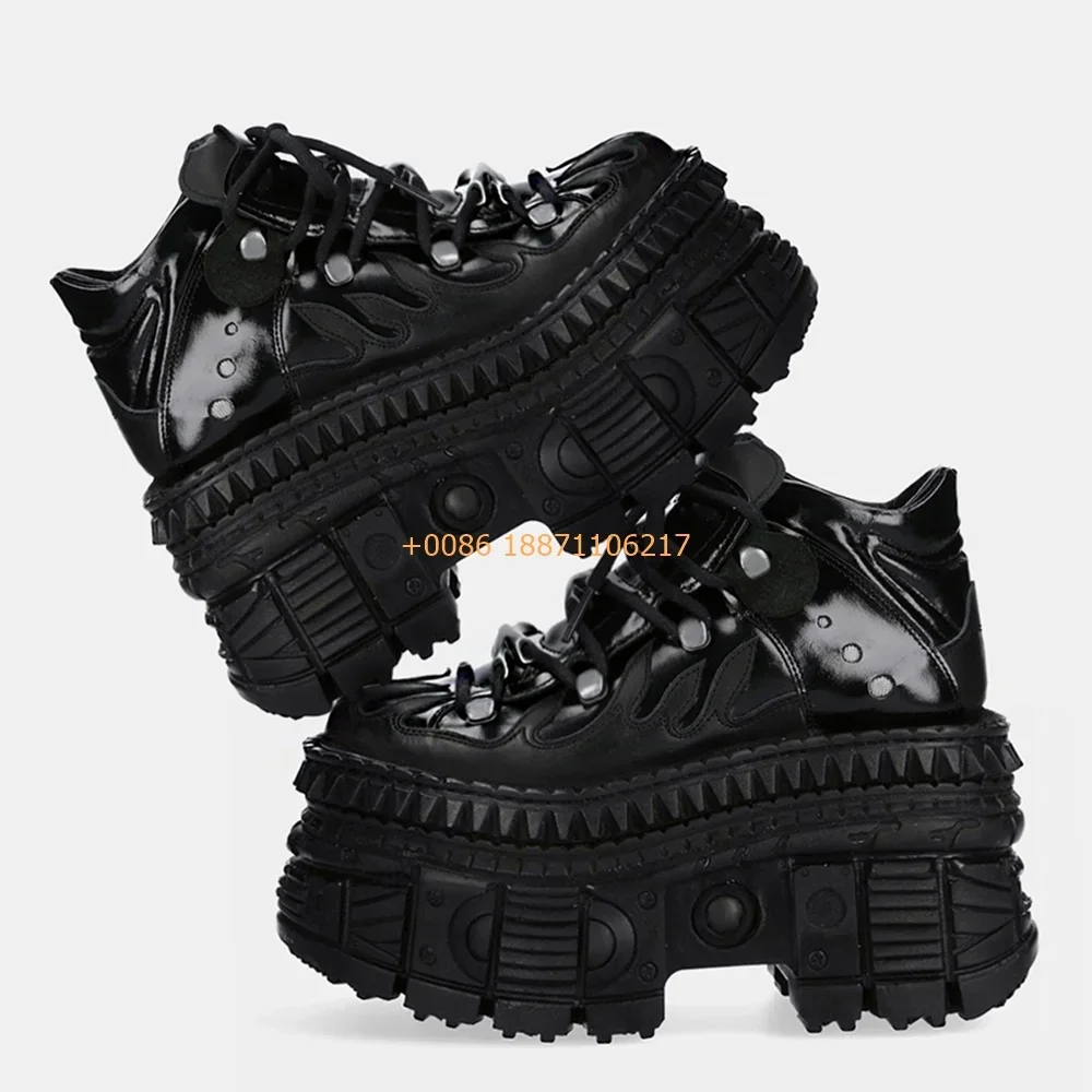 Короткие ботинки с круглым носком и металлическими заклепками 2024 новые модные