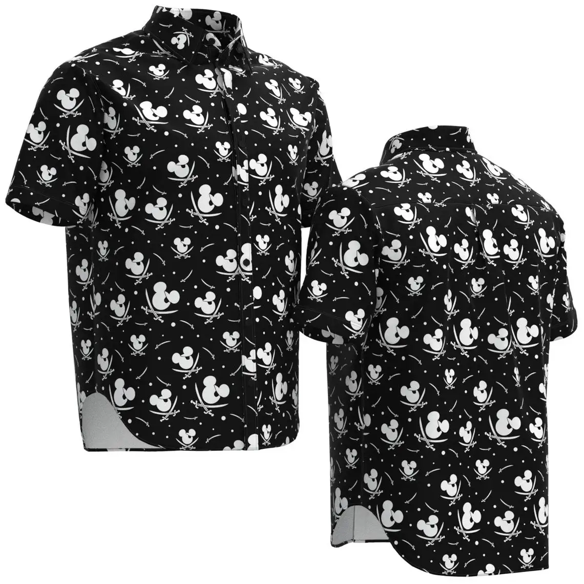 

Disney Hawaiian Shirt Mickey Mouse Blindfold Pirate Sword Shirt Disneyland Hawaiian Shirt Fashion Short Sleeve Shirt