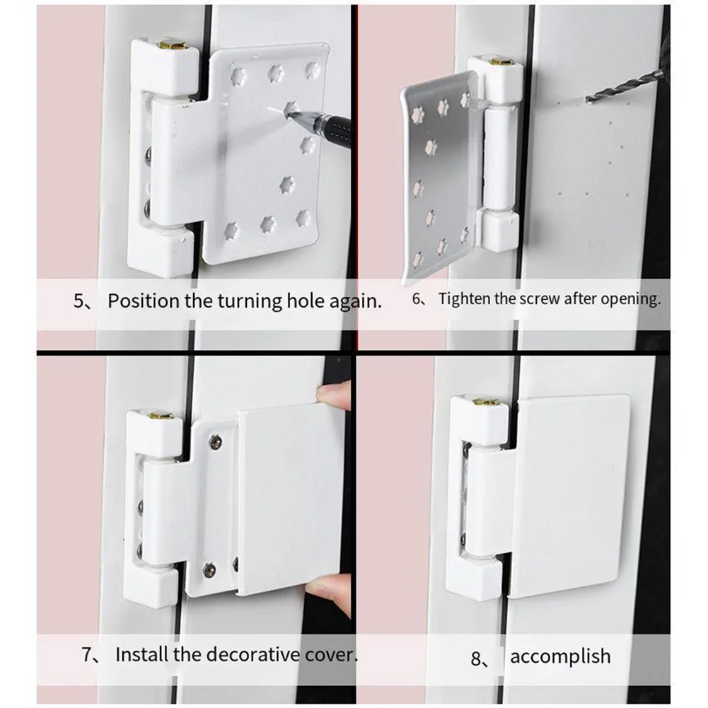 

Druable Doors Hinge Flag Aluminum Alloy Casement High Security Left Right Repairs Replacement Strong Bearing Thick
