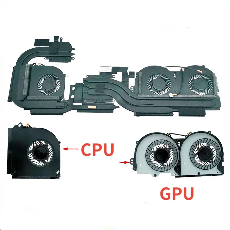 T Новый вентилятор радиатора процессора и графического радиатор для CLEVO P950HR P955HR