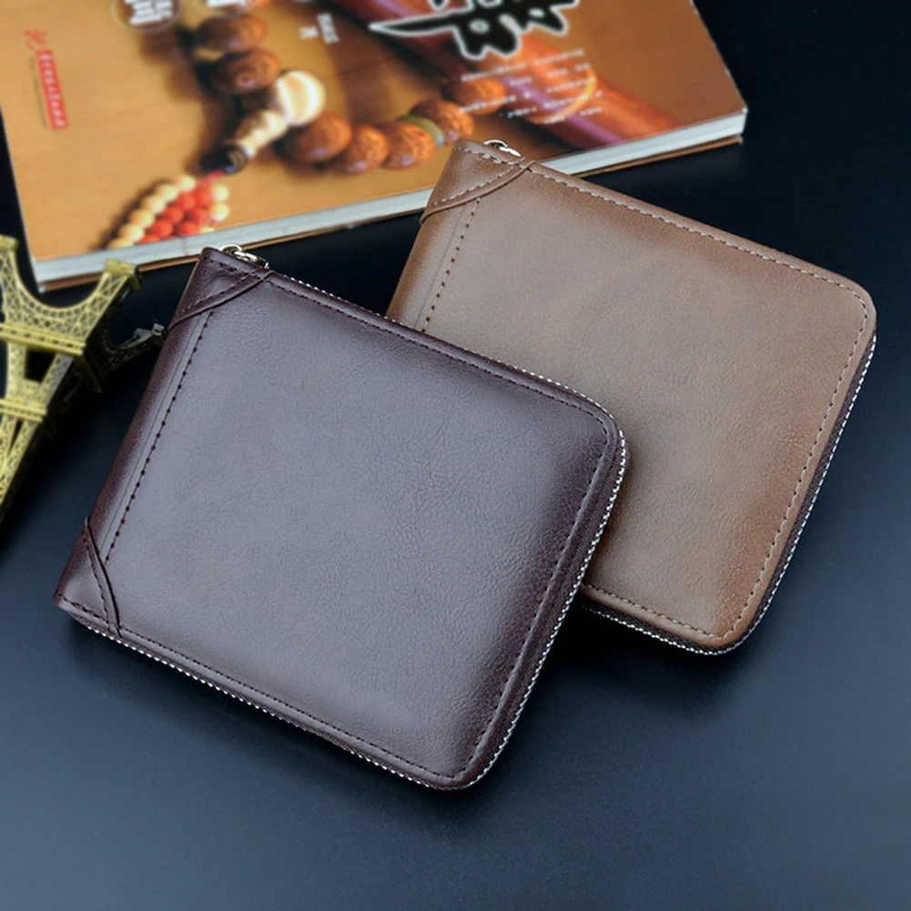 

Men Simple Retro Messenger Bags Casual Leather Folder Horizontal Paragraph Wallet Super Multi-card Position Business Money Clip