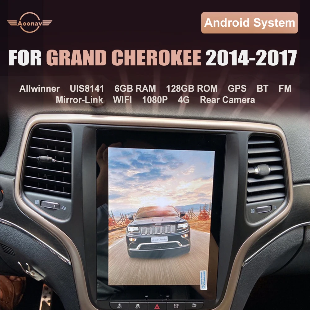 

128GB 2din Android car Radio For Jeep GRAND CHEROKEE 2014-2017 car stereo multimedia player Autoradio carplay Google stereo auto
