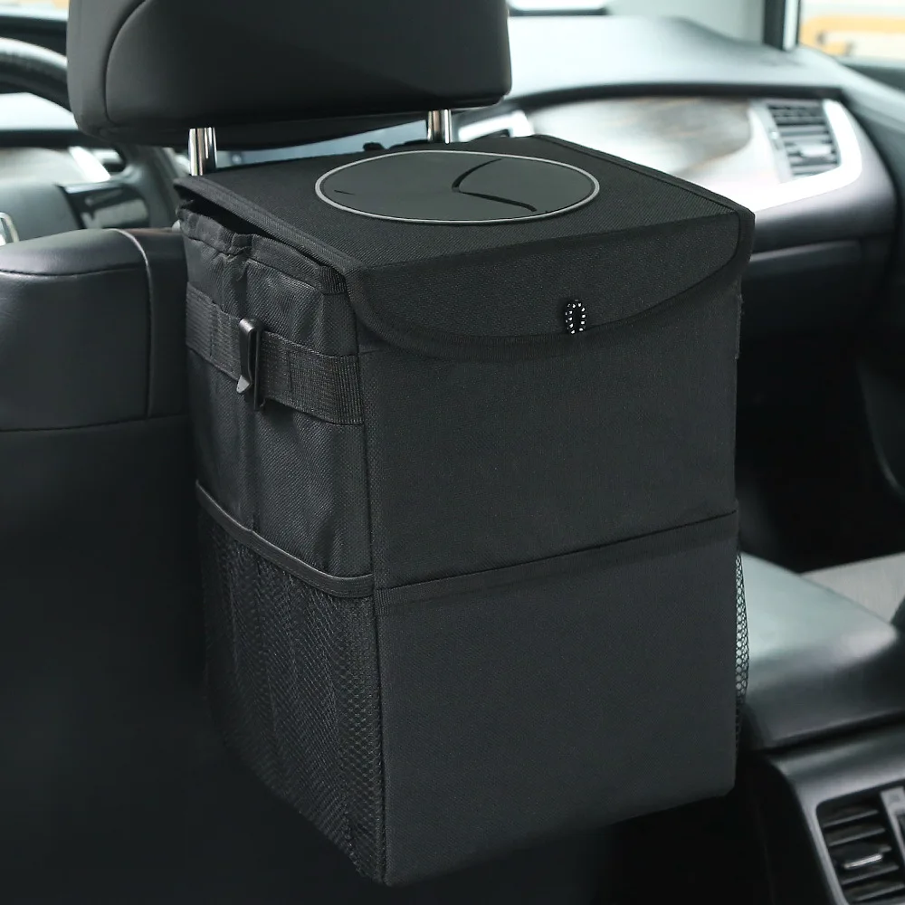 

20*20*30 Car mounted garbage bin Oxford cloth multifunctional washable foldable hanging flap waterproof car storage bin