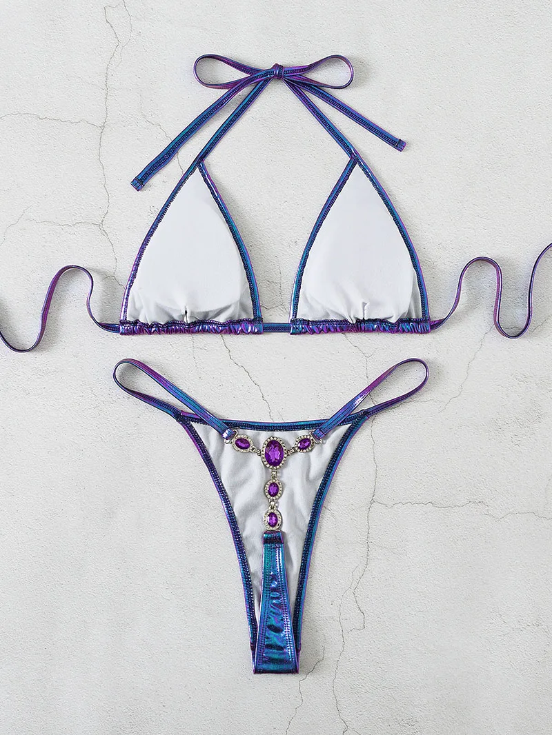 2 шт. женский купальный костюм с лямкой на шее |