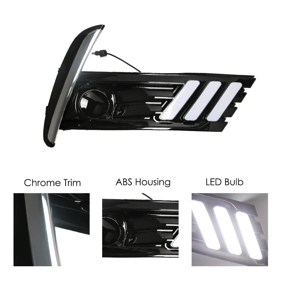 Автомобильные светодиодные дневные ходовые огни для Toyota Corolla 2017-ON с указателем