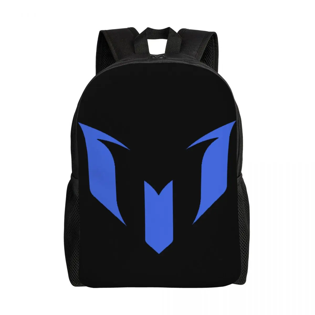 Blue Messis Soccer Football Laptop Backpack Women Men Basic Bookbag for School College Students Bags