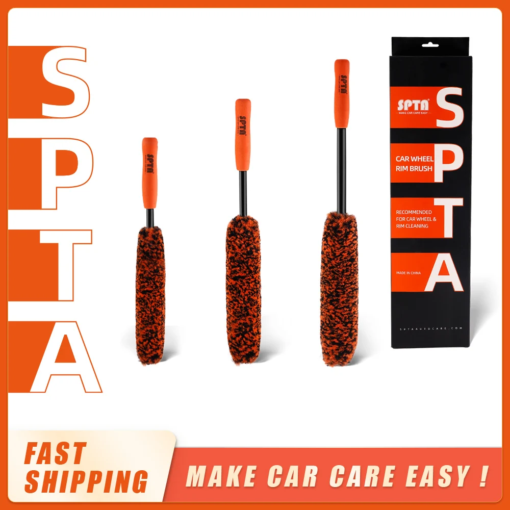

(Распродажа) щетка SPTA для чистки автомобильных колес, гибкая щетка с длинной ручкой, Высококачественная шерстяная щетка для чистки автомоби...