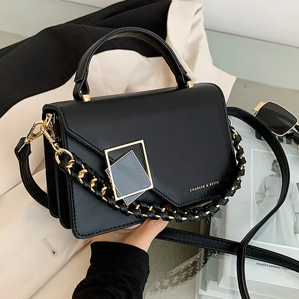 

2022 New Women's Handbag PU Leather Shoulder Messenger Bag Fashion Design Chain Sling Bag Ladies Crossbody Bag and Purses