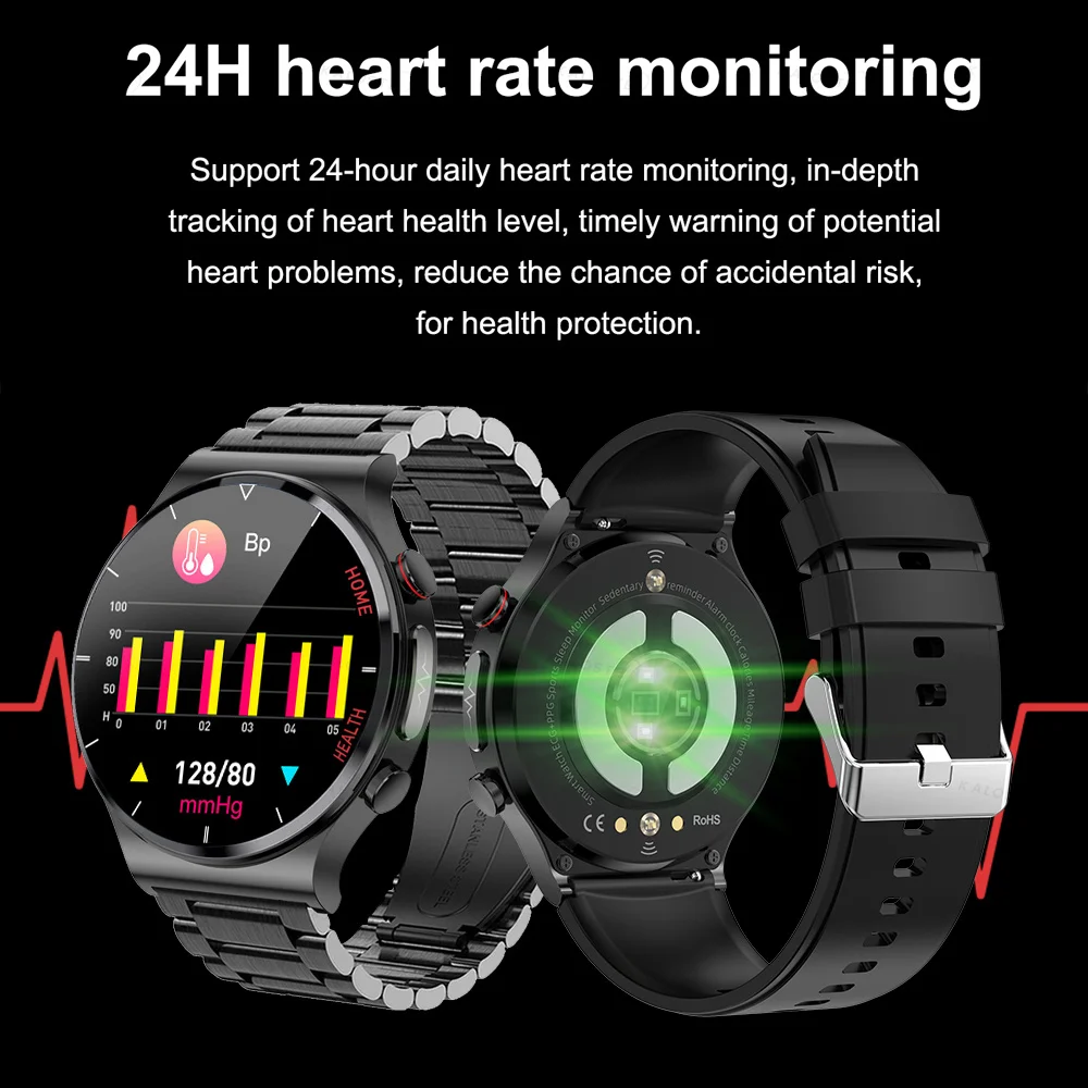 Blood Sugar ECG+PPG Smart Watch Sangao Laser Therapy Health Heart Rate Blood Pressure Fitness Watches IP68 Waterproof Smartwatch images - 6