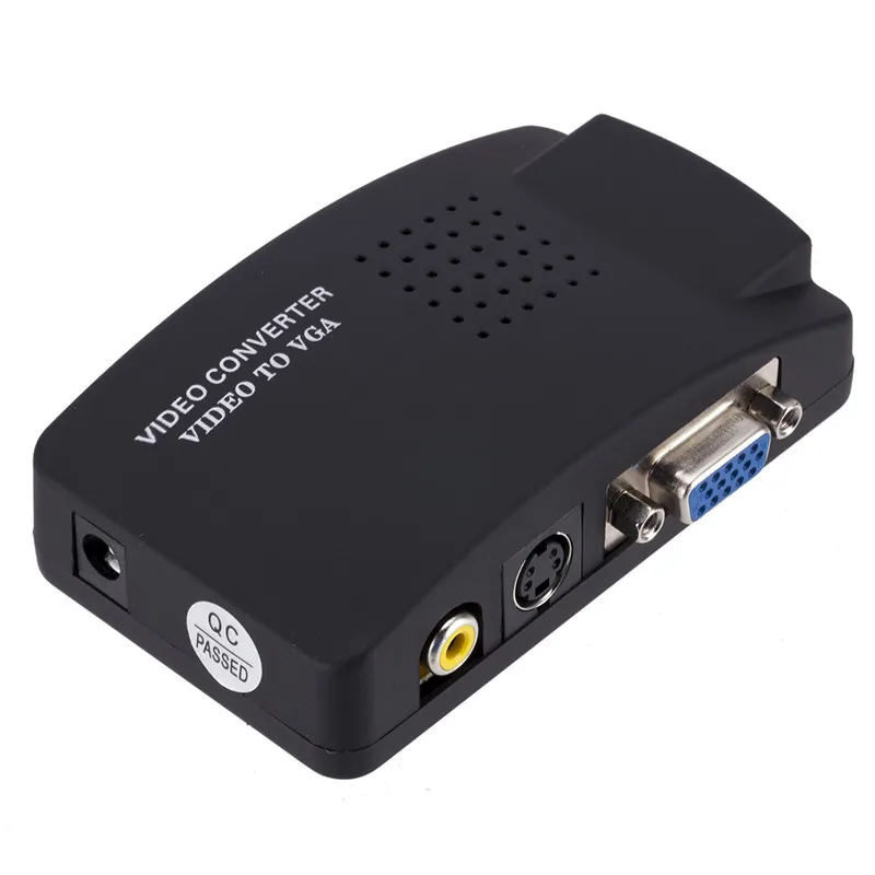 

S-video composite RCA AV to VGA converter with USB power supply for TV to PC converter(VGA cable is not included)