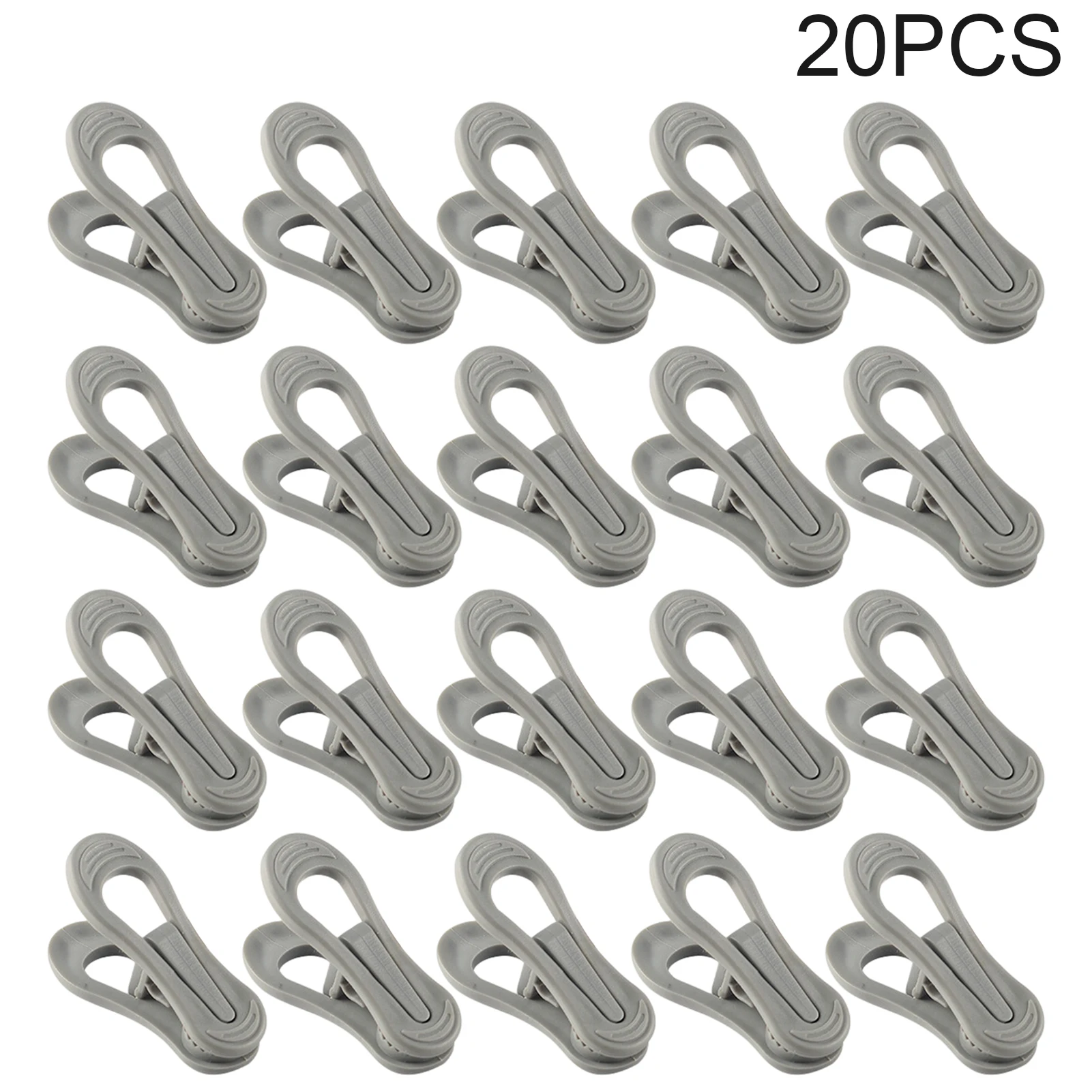 

20pcs Drying Racks Anti Slip Coat PP Grey Black Pants Home Clothes Clip Portable Small Windproof Skirt For Hangers Strong Grip
