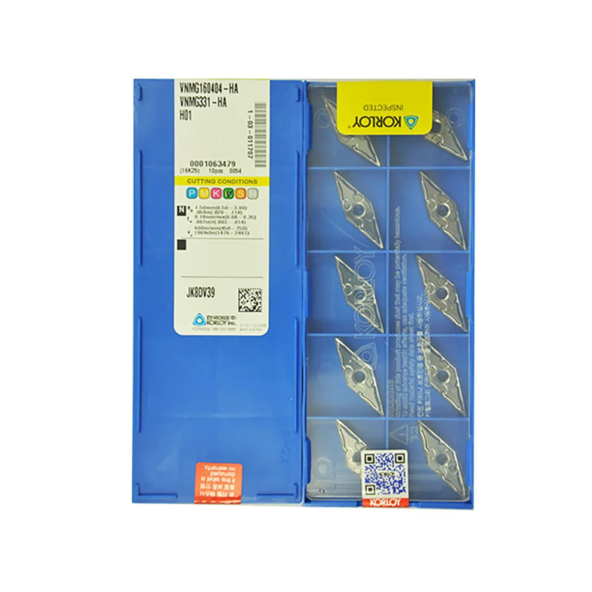 

KORLOY 100% Original VNMG VNMG16 VNMG160404 VNMG160408 B15 CX293B HA HS PC8110 Medium-Roughing Carbide Turning Inserts