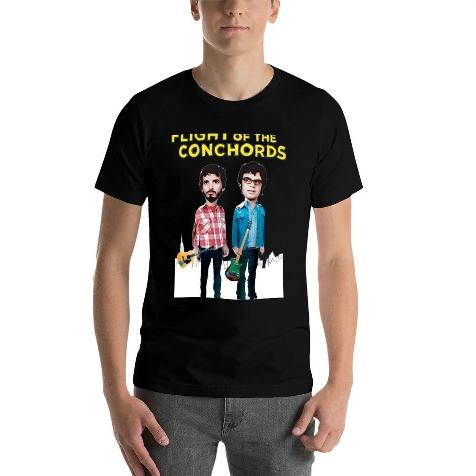 Мужская футболка Flight Of The Conchords хлопок большие размеры