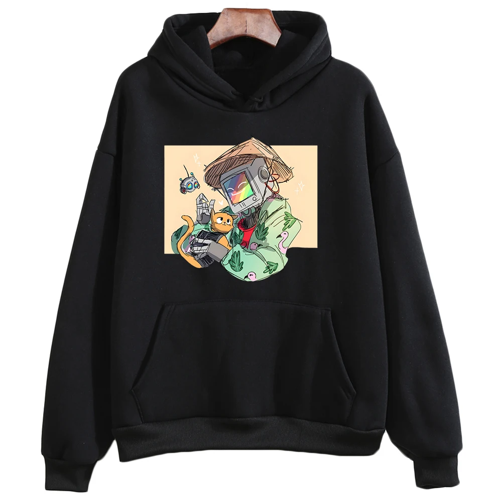 

Hot Game Stray Graphic Print Hoodies Kawaii Momo Cat Cartoon Sweatshirts for Girls/Boys Fleece Autumn/Winter Casual Pullovers