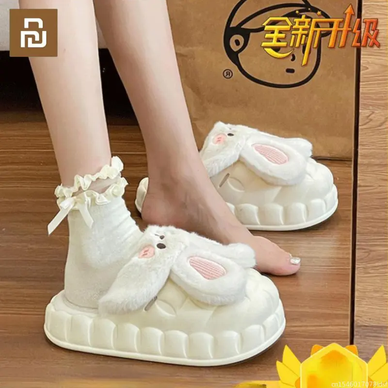 

Youpin Winter Warm Slippers Fur Slippers Men Women Plush Slipper Waterproof Non-slip Solid Color Home Indoor Casual Slippers