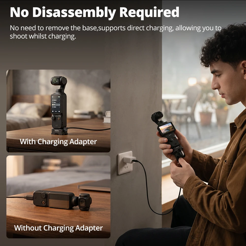 Адаптер для зарядки Ambiful DP04 USB, портативный аксессуар для ручного стабилизатора камеры DJI Osmo Pocket 34 (art.: 3920dccdf0cc8) - 3920dccdf0cc8