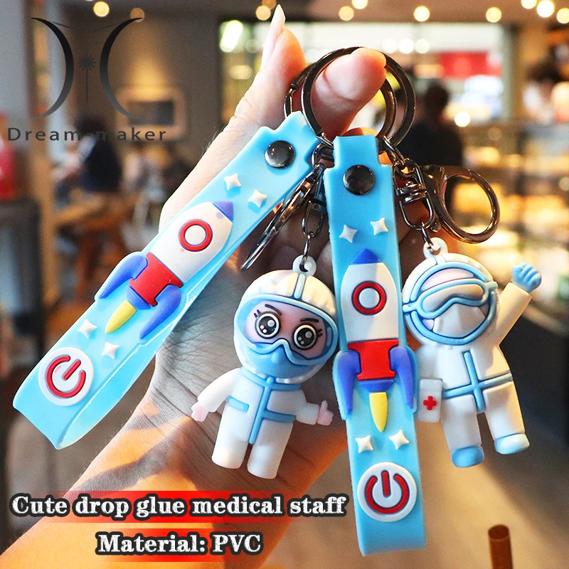 

Новинка 2022, милый мультяшный брелок для ключей, подвеска для креативной защитной одежды для медсестер, девушек, медсестер, женщин, пар сумок