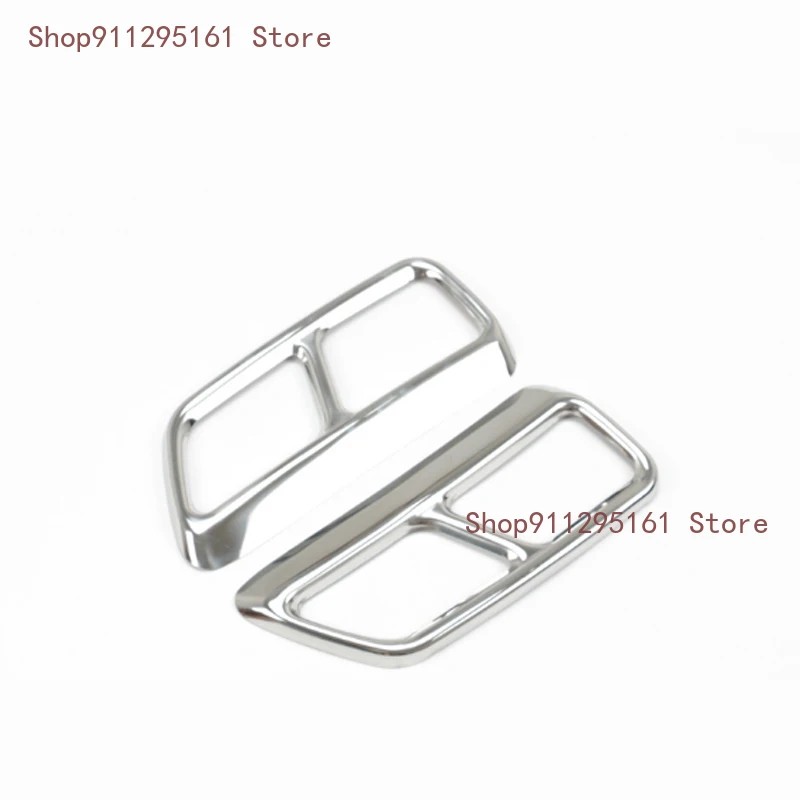 

Tail Throat Double Out Four Out Exhaust Pipe Stainless Steel Decorative Frame Cover For Peugeot 4008 2017