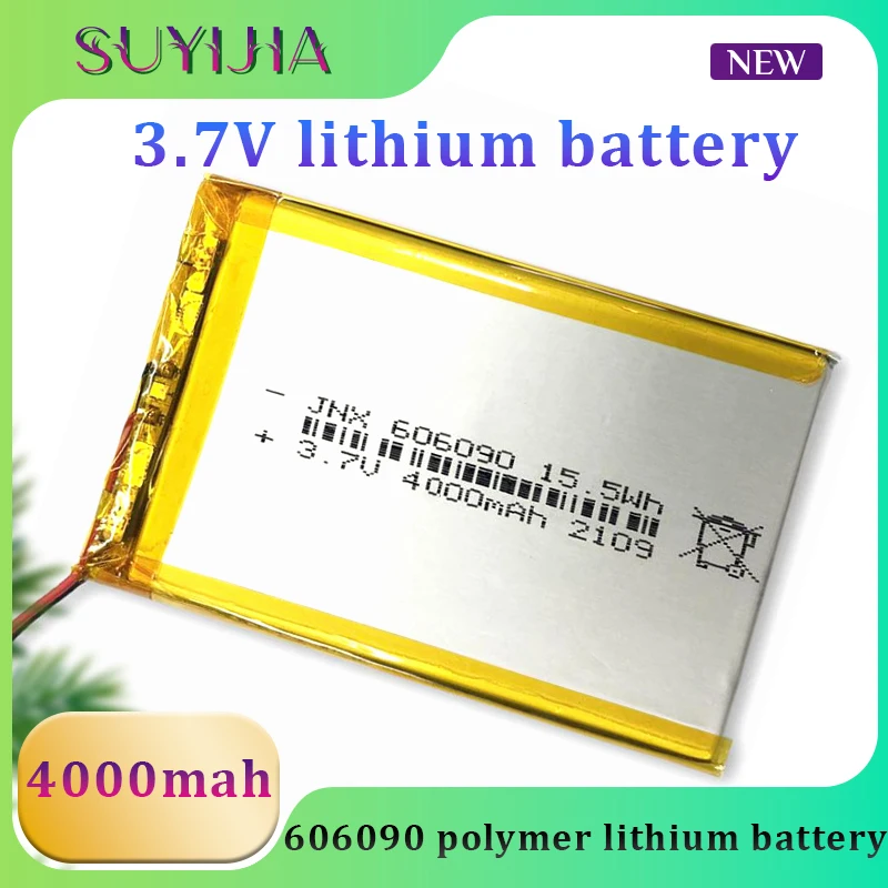 

New 606090 3.7V 4000mah High-capacity Polymer Lithium Battery Is Suitable for Mobile Power Solar Street Lamp Charging Treasure