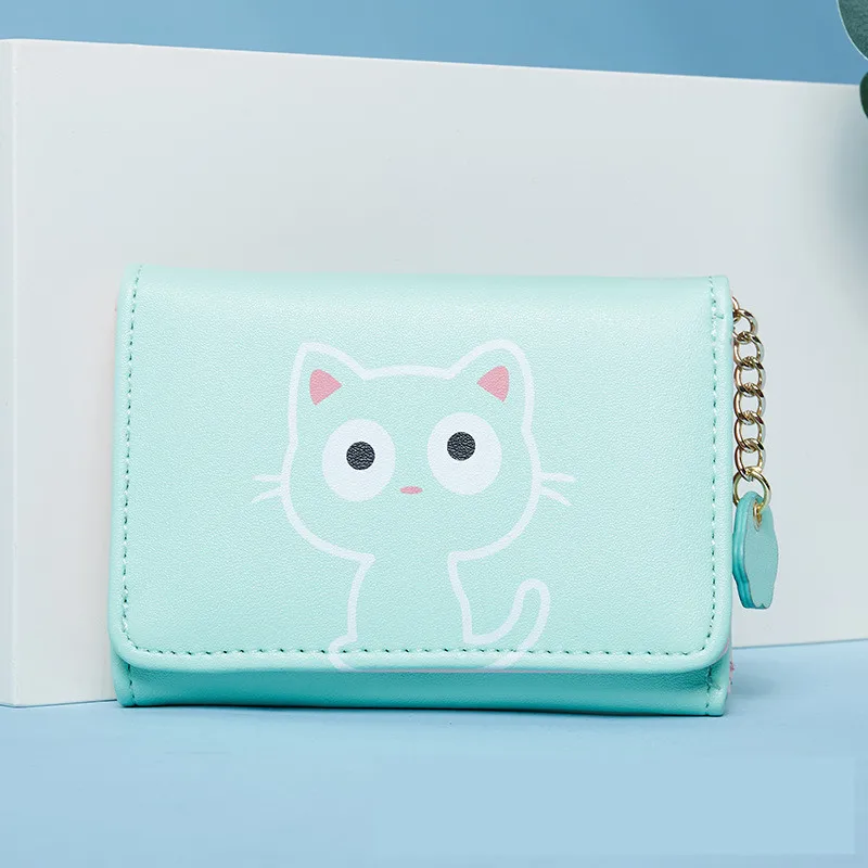 

Высококачественный Симпатичный мини-кошелек кошка ПУ карта маленький короткий кошелек