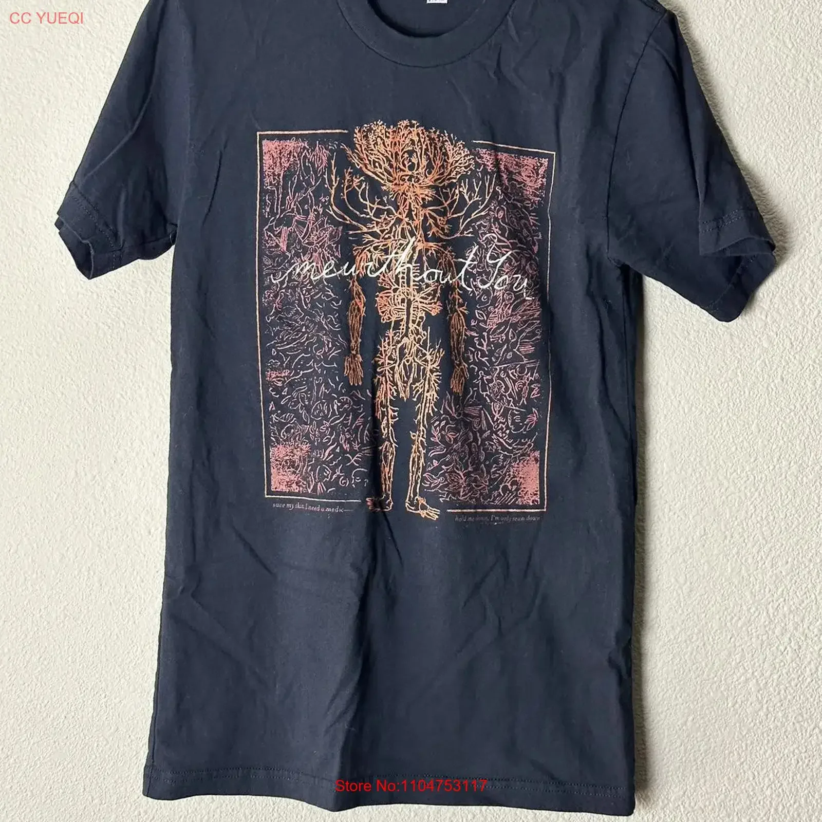 Фото Футболка Mewithoutyou Band For Fan, размеры S-5XL, BF444, винтажная, с эффектом потертости, дизайнерская, эластичная, удобная, стильная, модная №1