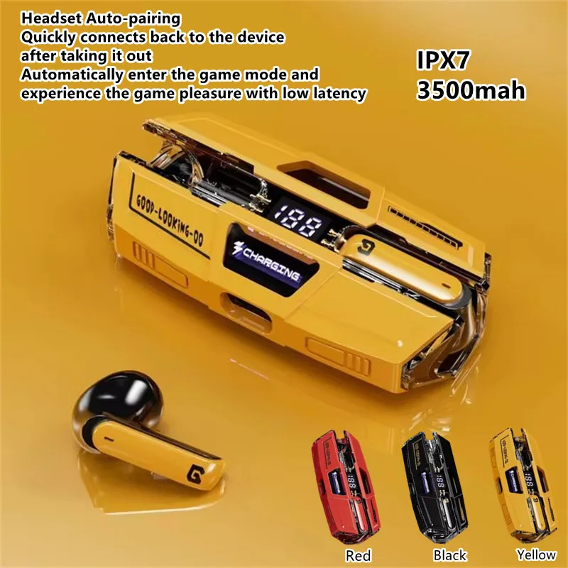 Новинка 2025 года 3500 мАч Bluetooth 5 3 наушники TWS беспроводная HIFI стереогарнитура с