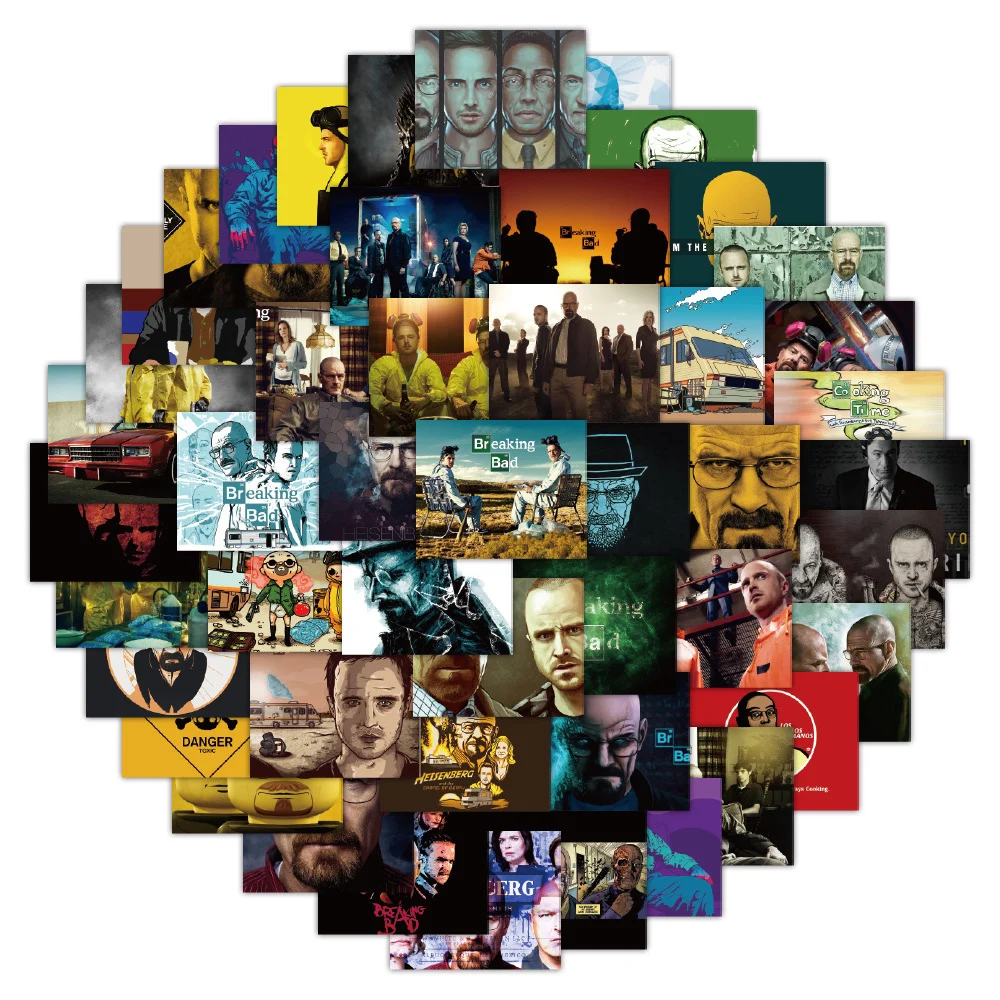 

10/30/52pcs TV Show Breaking Bad Stickers for Laptop Skateboard Suitcase Luggage Car Decal PVC Waterproof Graffiti Kids Stickers