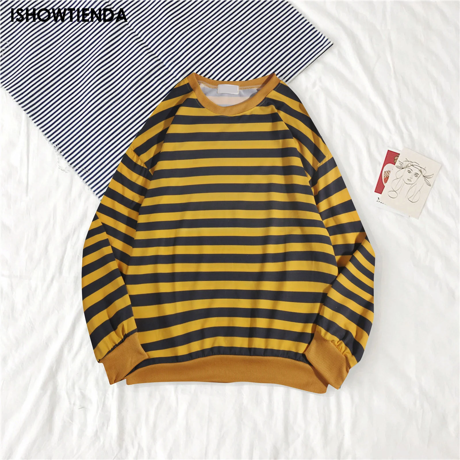

Fashion Pullover Red And Black Stripe Knitted Sweater Men Women's Autumn Winter Round Neck Casual Trend Clothing Plus Size