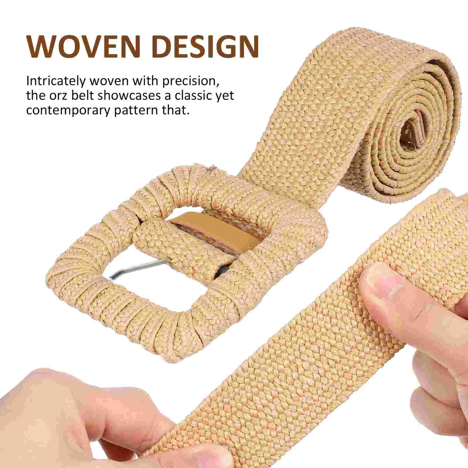 Плетеный ремень женское платье эластичные ремни с квадратной пряжкой для модной