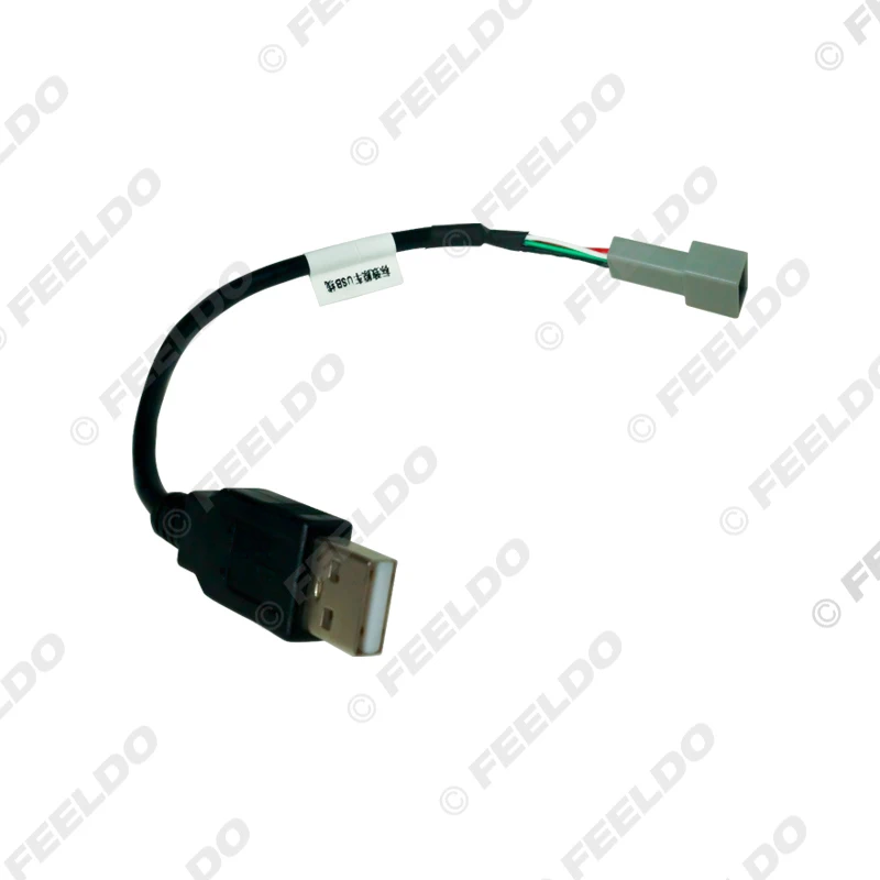 Автомобильный радиоприемник FEELDO аудио 2 0 с USB на 4-контактный гнездовой кабель для