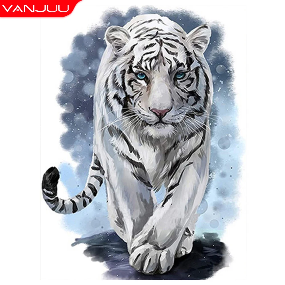 

5D алмазная живопись с тигром, полная картина, бриллиантовая вышивка своими руками, стразы, домашний декор, подарок
