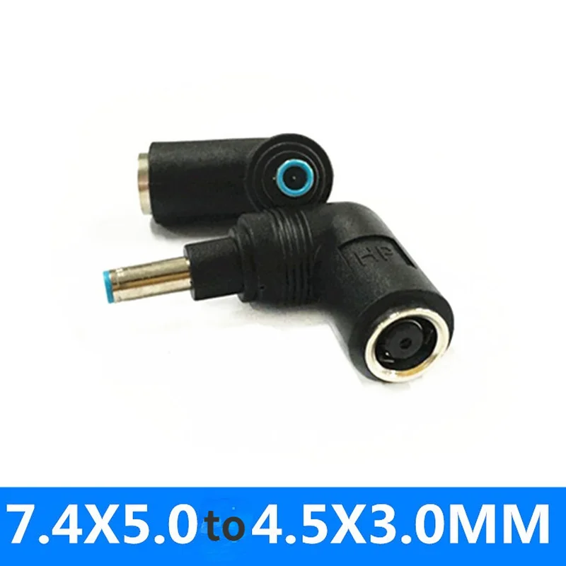 

Right Angle Connector 7.4*5.0mm To 4.5*3.0mm DC Power Charger for HP Dell Blue Tips Copper Core Laptop Adapter