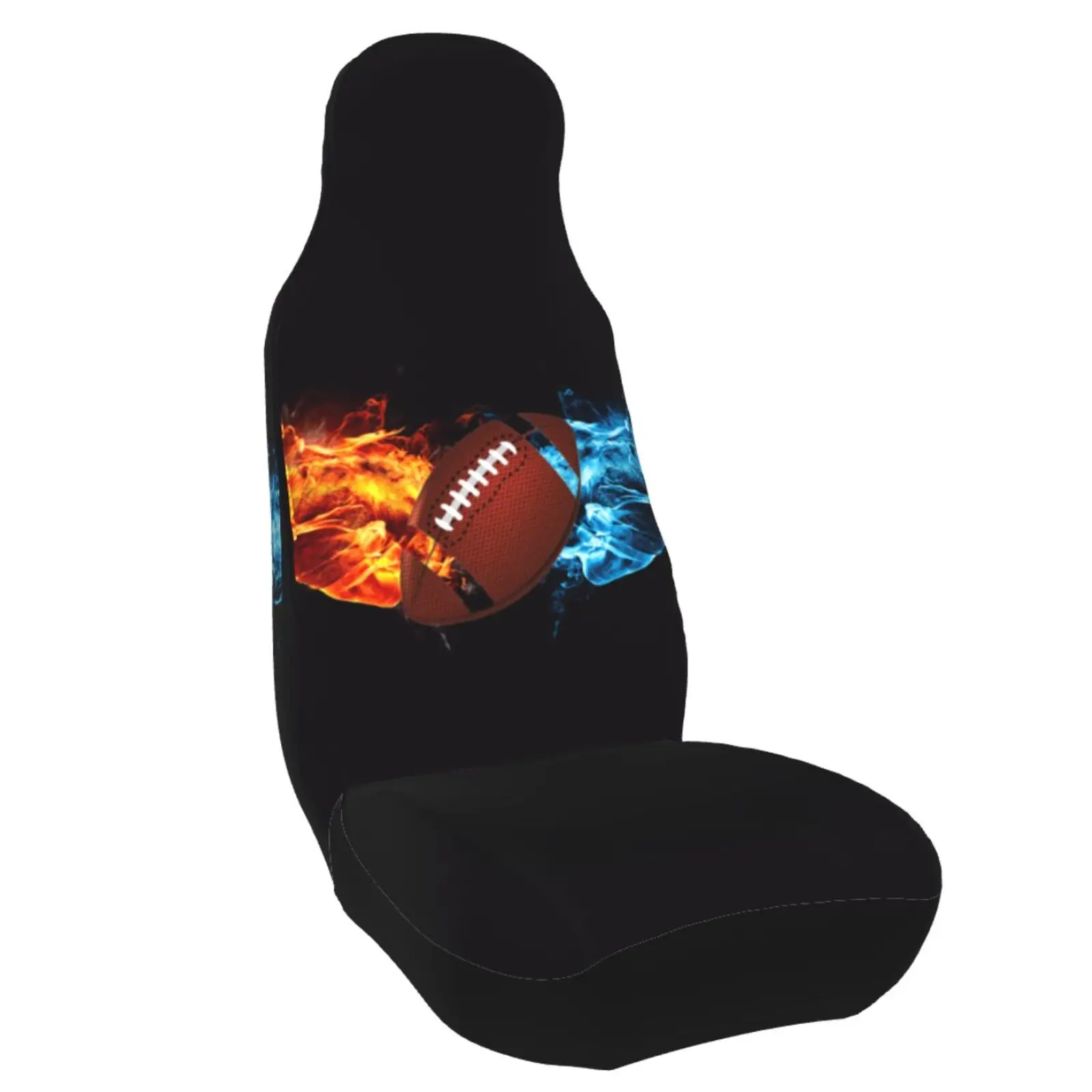 

3d Custom Print Universal Fits Most Cars Accesorios Flame Football Rugby Car Seat Cover Auto Seats Covers Cushion
