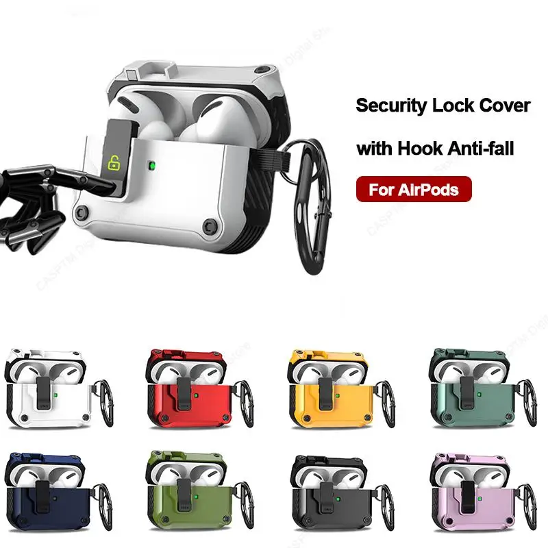 Аксессуары для AirPods Pro 2 2023 силиконовый чехол с замком для Apple AirPods 3 2 Shockrpoof Чехол Air Pods Pro2 Pro 2nd Gen