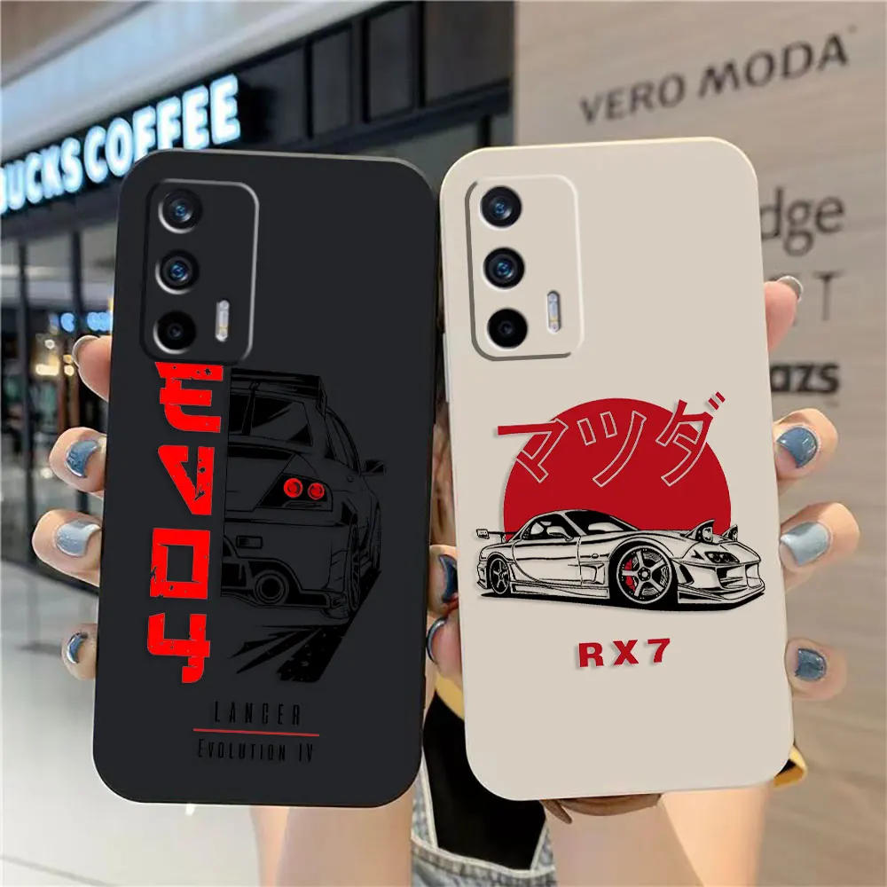 

Case For OPPO Realme 10 9 8 8I 7 7I 6 5 C21 GT NEO 2 3 5 V11 V13 Simple Liquid Silicone Case Japanese Toyo Sports Car God Of War