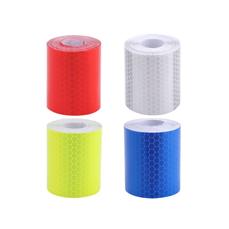 

1pc Car Reflective Tape Sticker Safety Mark Car Styling Self Adhesive Warning Tape Long Service Life Strong Reflectivity Remind