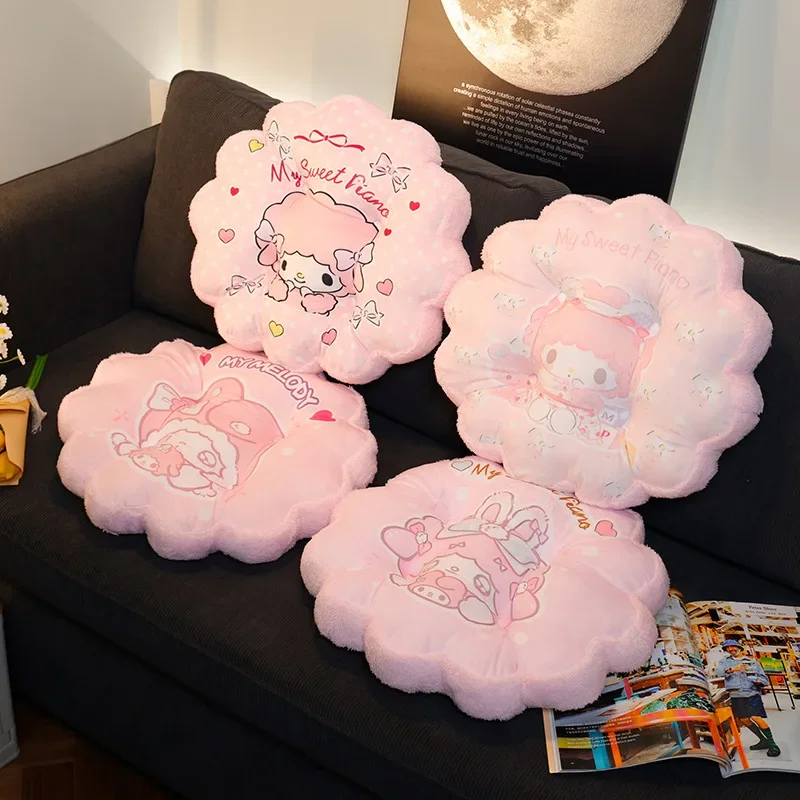 Sanrio Прекрасная подушка для сиденья My Melody Sweet Piano Stuffed Аниме Подушка сидения спинки