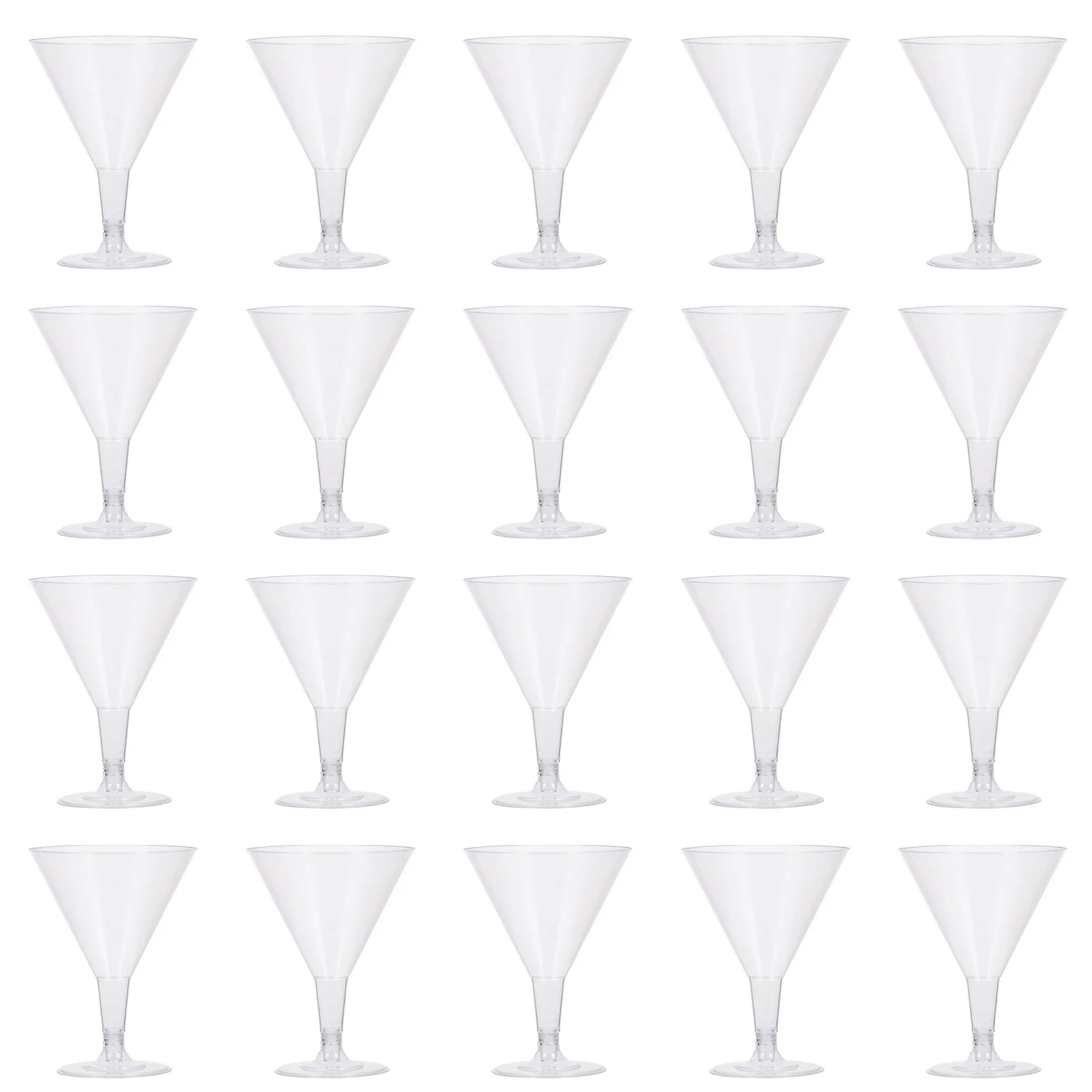 

20 Pcs Disposable Wineglass Drinking Cup Mini Margarita Glasses Festival Cocktail Dessert Martini Plastic Cups Juice