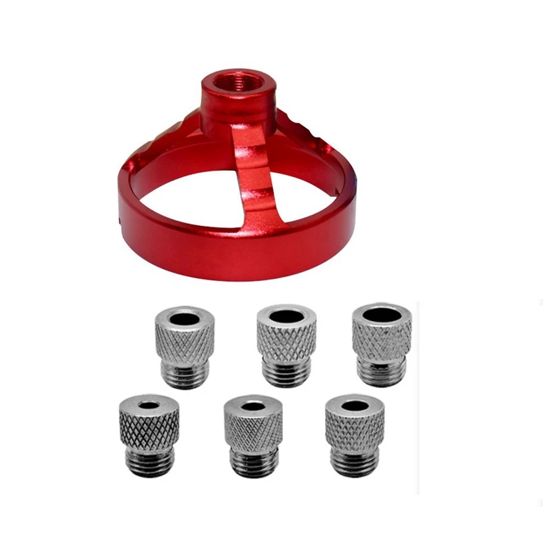 

1 Set Center Doweling Jig Drilling Guide Vertical Pocket Hole Jig Joinery Dowel 5/6/7/8/9/10Mm (Red)