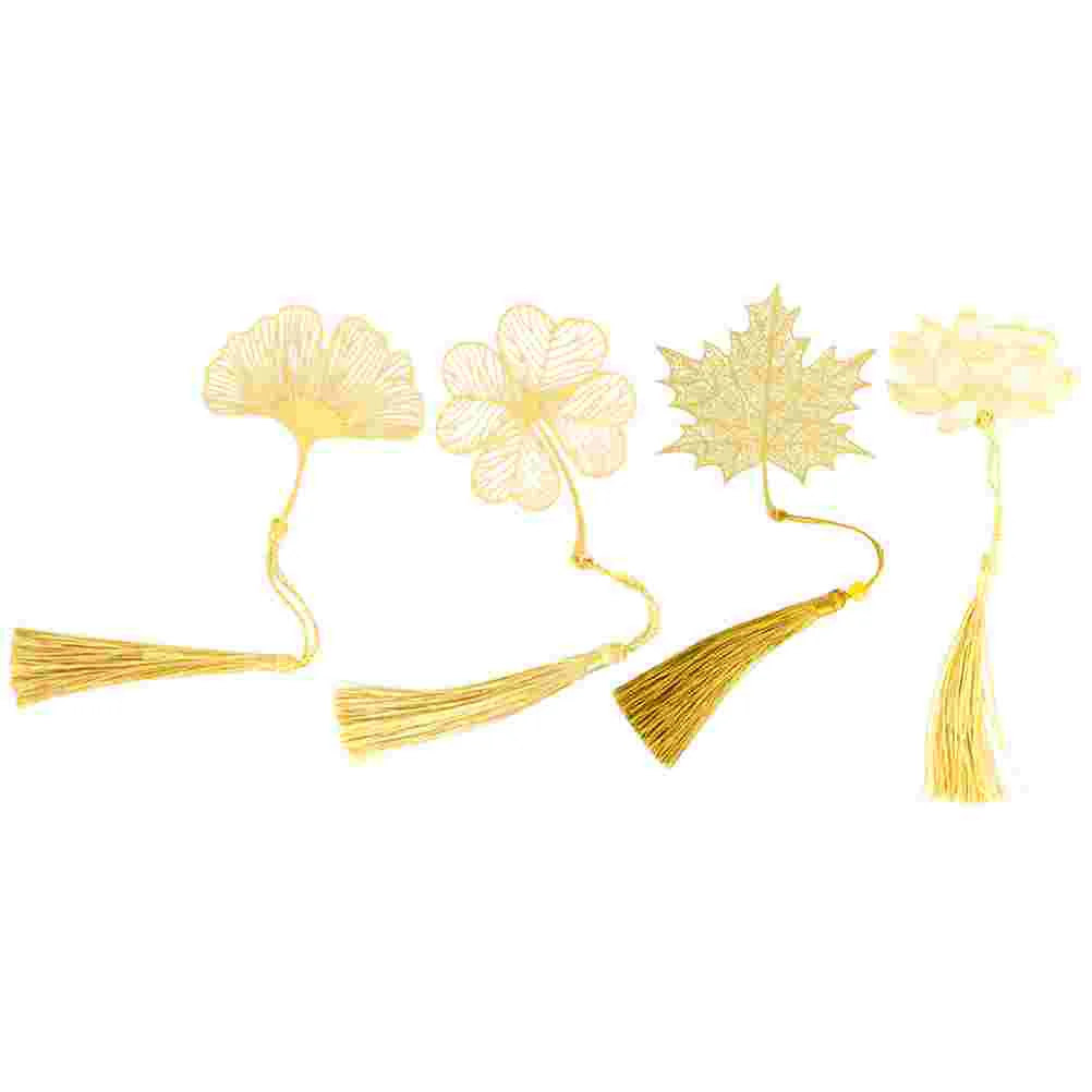 

4 Pcs Bookmarks Students Ladies Gifts Small Fresh Women Teachers Metal Lovers Man