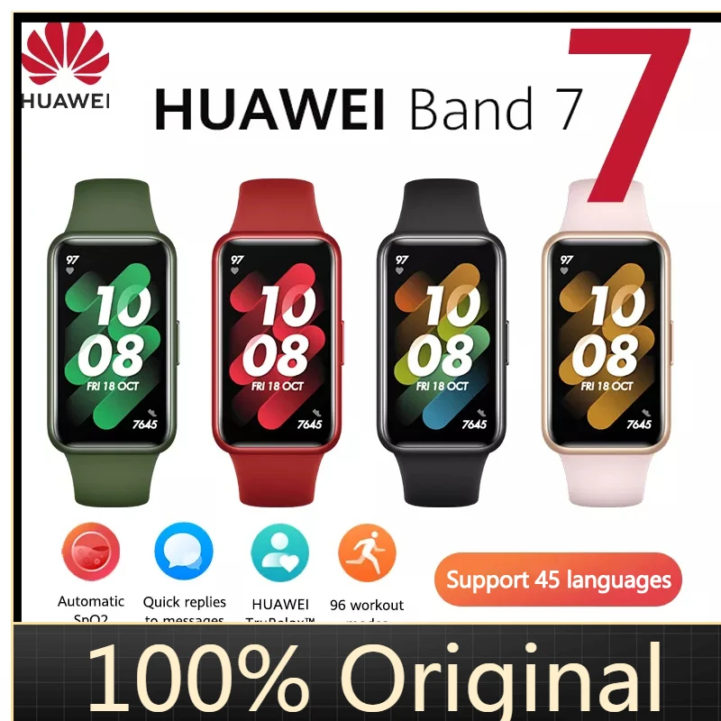 

Смарт-браслет Huawei Band 7, 1,47 дюйма, AMOLED экран, пульсометр