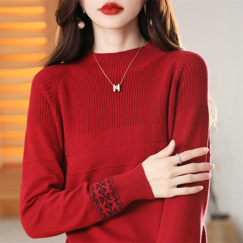 

Autumn Fashion Hollow Women Pullover O-Neck Long Sleeve Shirt Female Sweater Jumpers Tee 100% Cotton Knitted Tops Blouse
