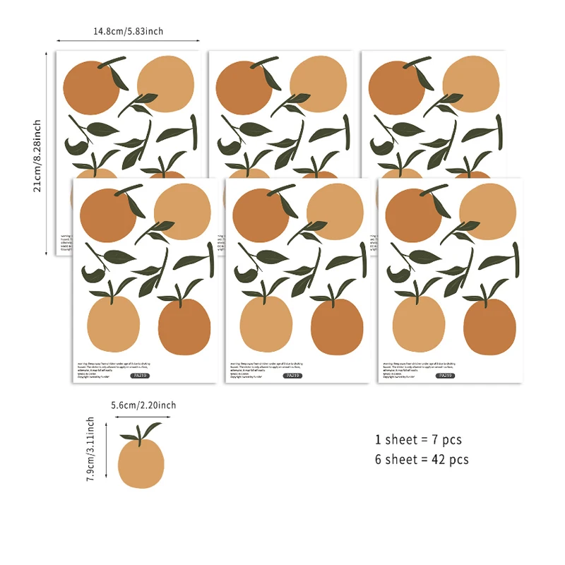 

Настенная наклейка Cartoon Fruit Boho
