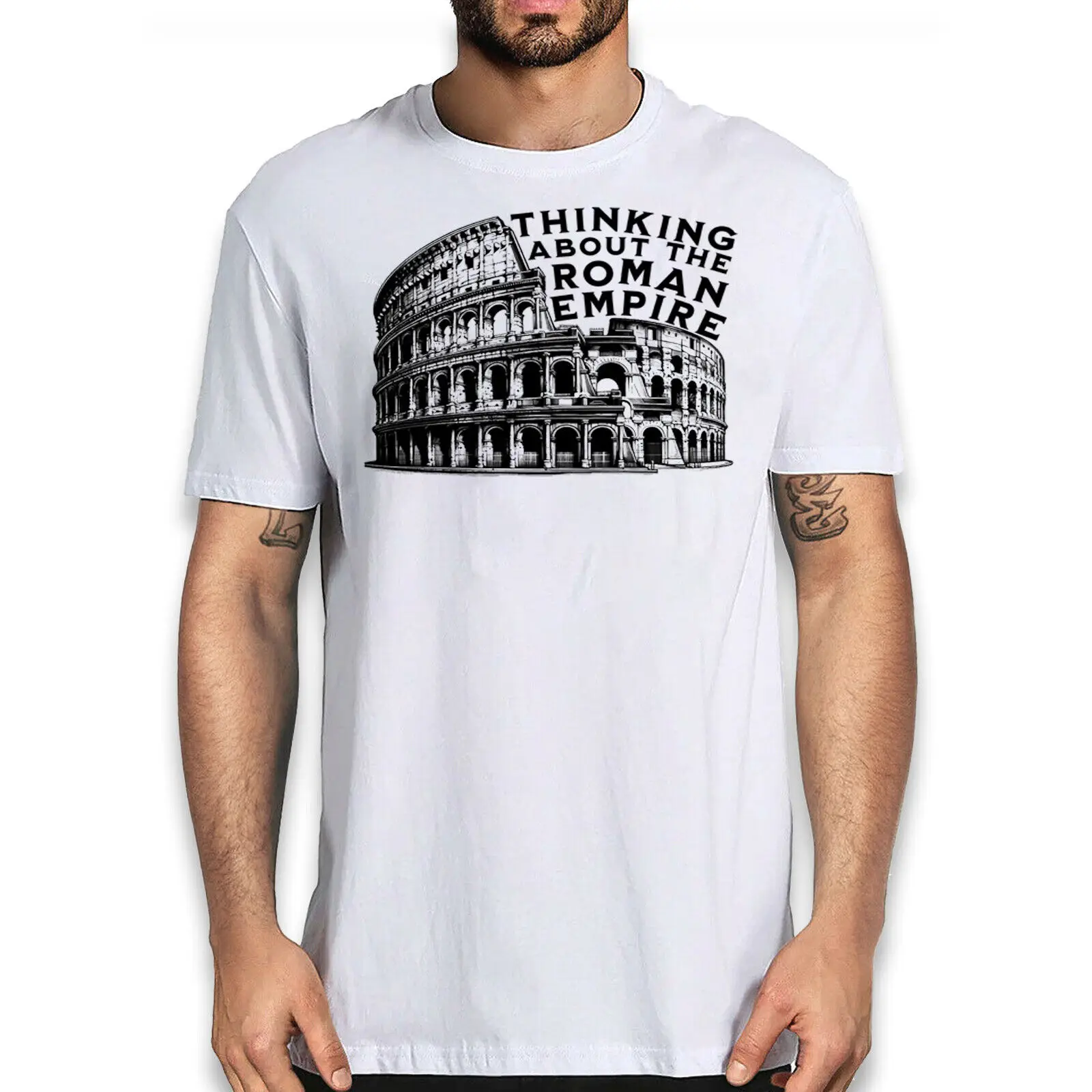 Забавная футболка с римским мемом думающая о Римской империи