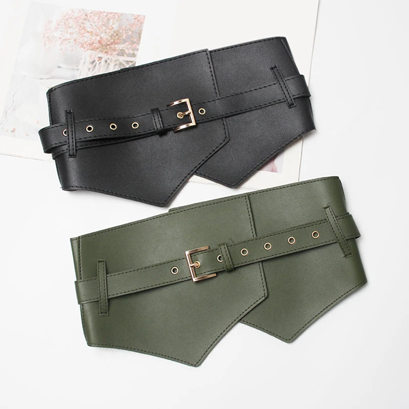 

Women Corset Waist Corset Vintage Corset Wide Belt New All Match Buckle Woman Fashion Cummerbunds Belt PU Leather